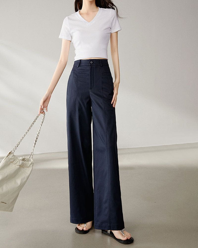 Women’s Loose Fit Draped Wide Leg Pants