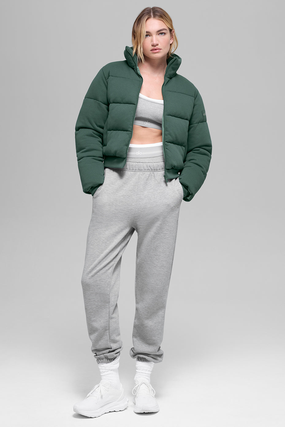 Sweatshirt Puffer - Clover Green