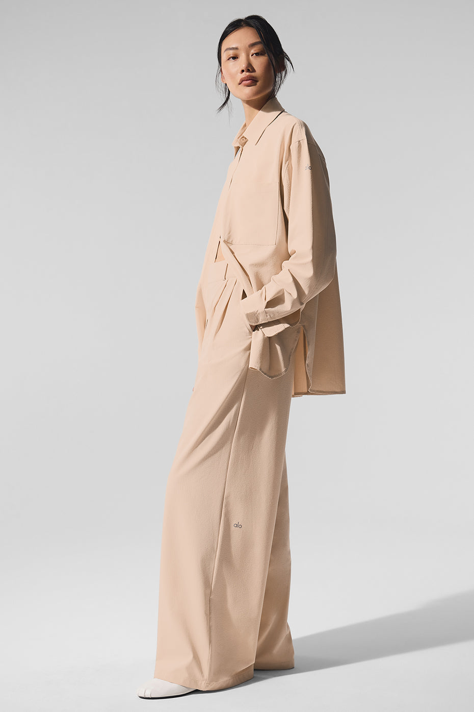 High-Waist Dreamscape Trouser (Regular) - Macadamia