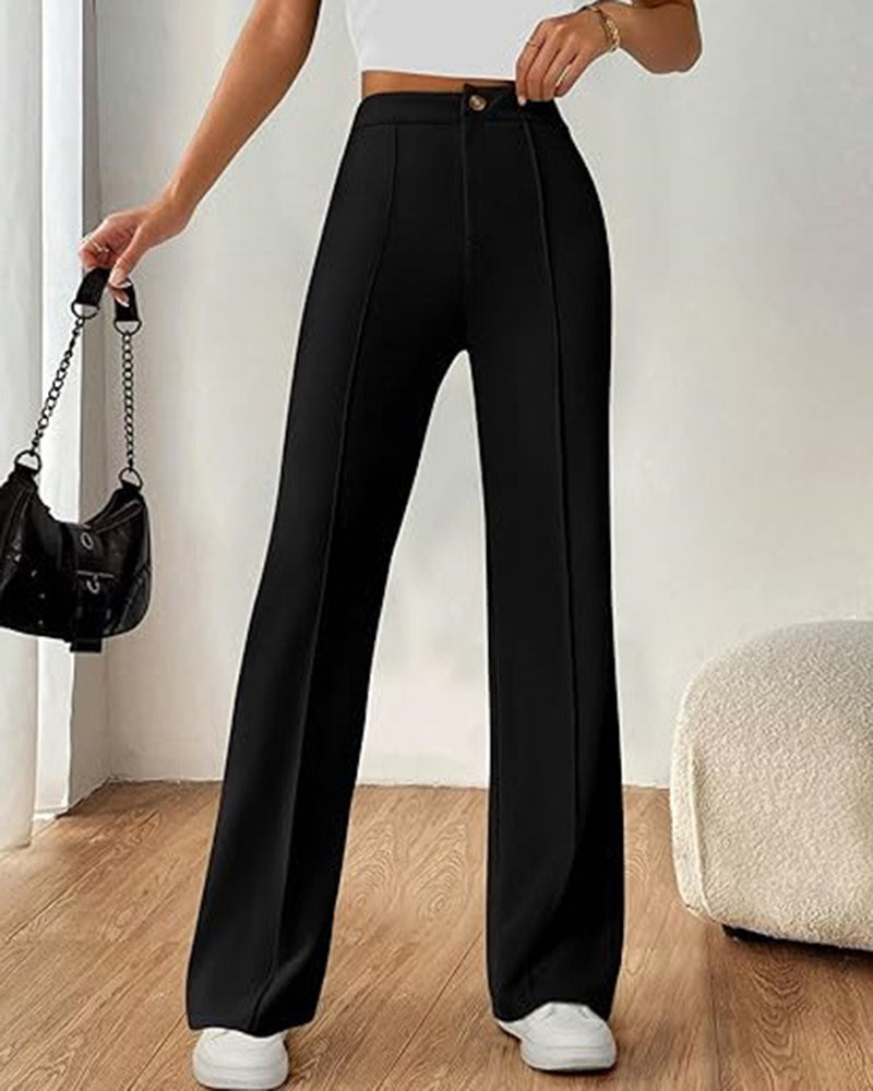 Ultra-Stretch Ponte Flare Leg Knit Pants