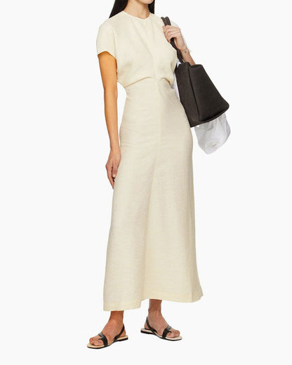 Women's Crinkled Viscose Blend Maxi Dress