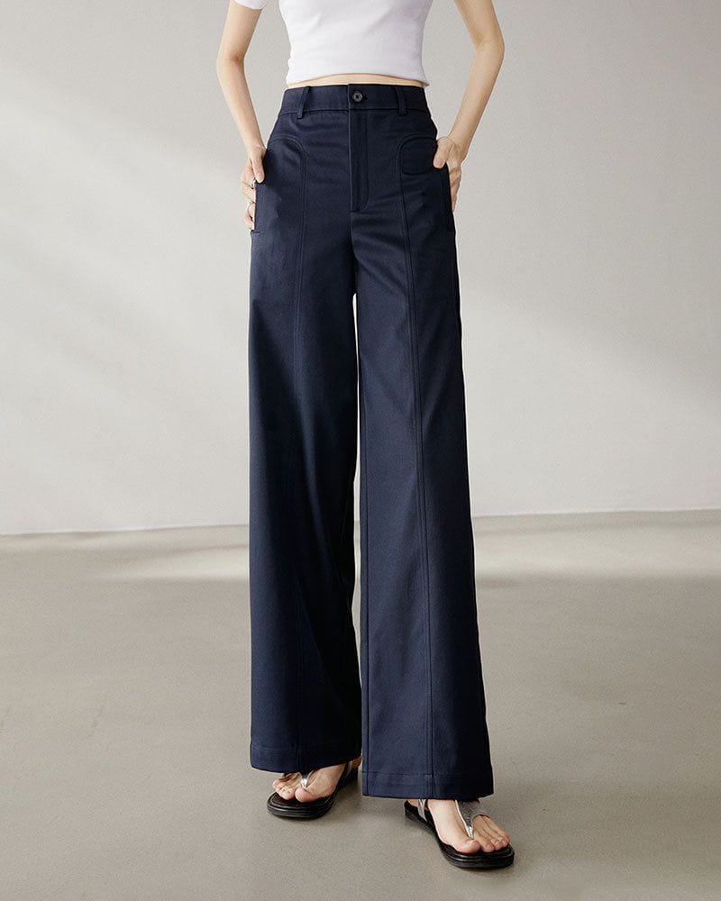 Women’s Loose Fit Draped Wide Leg Pants