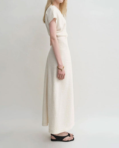 Women's Crinkled Viscose Blend Maxi Dress