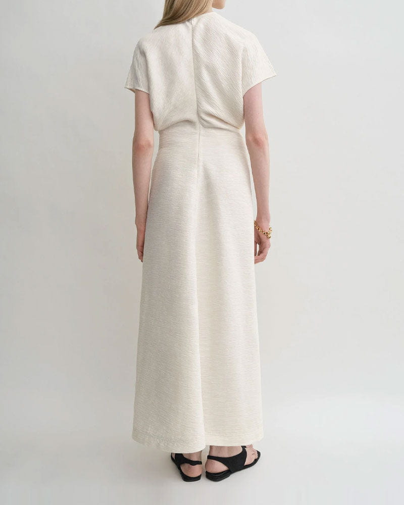 Women's Crinkled Viscose Blend Maxi Dress