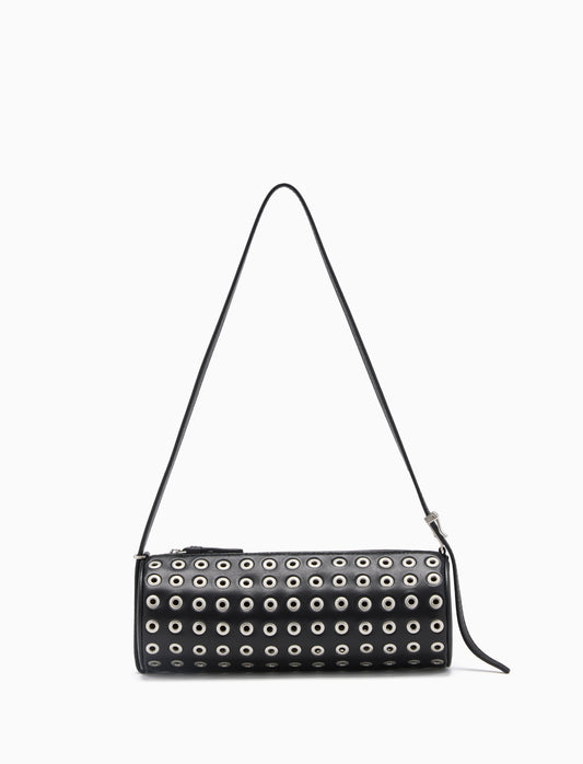 Silo Bag in Eyelet Covered Nappa