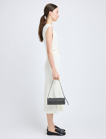 Silo Bag in Eyelet Covered Nappa