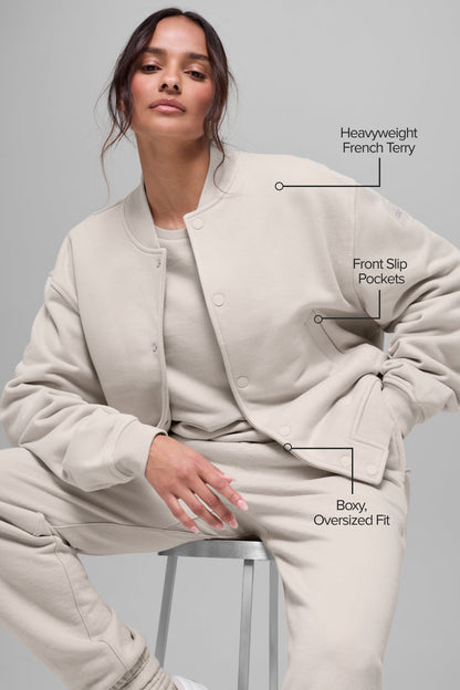 Renown Varsity Jacket - Bone