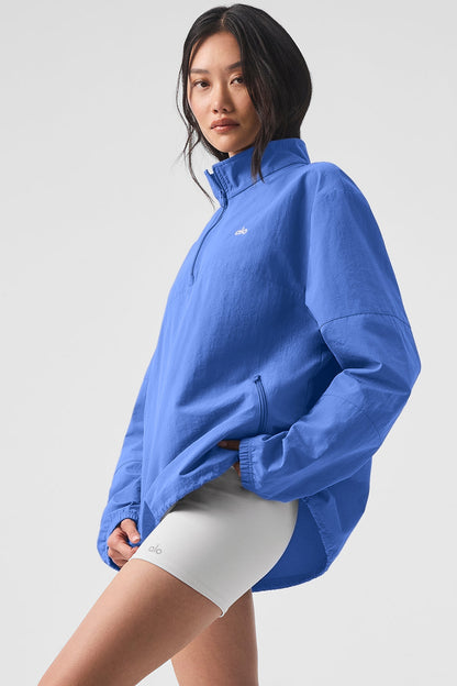 Light Weight Takeaway Track Pullover - Marathon Blue