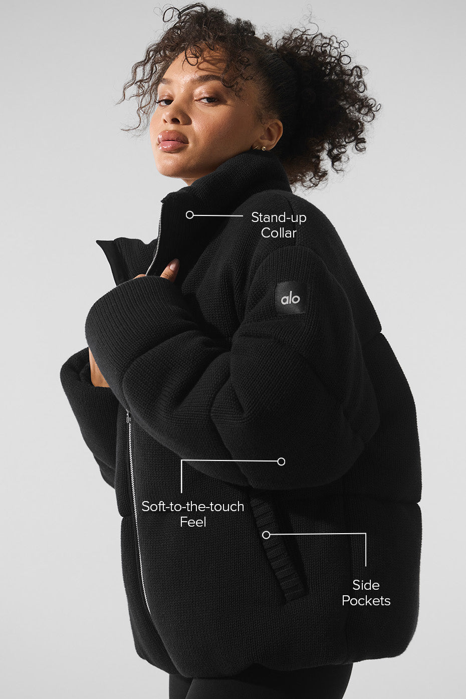 Stage Sweater Puffer - Black