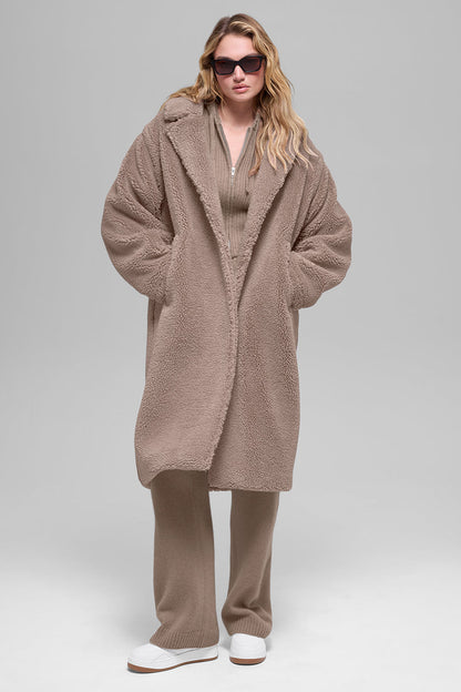 Oversized Sherpa Trench - Chai Latte
