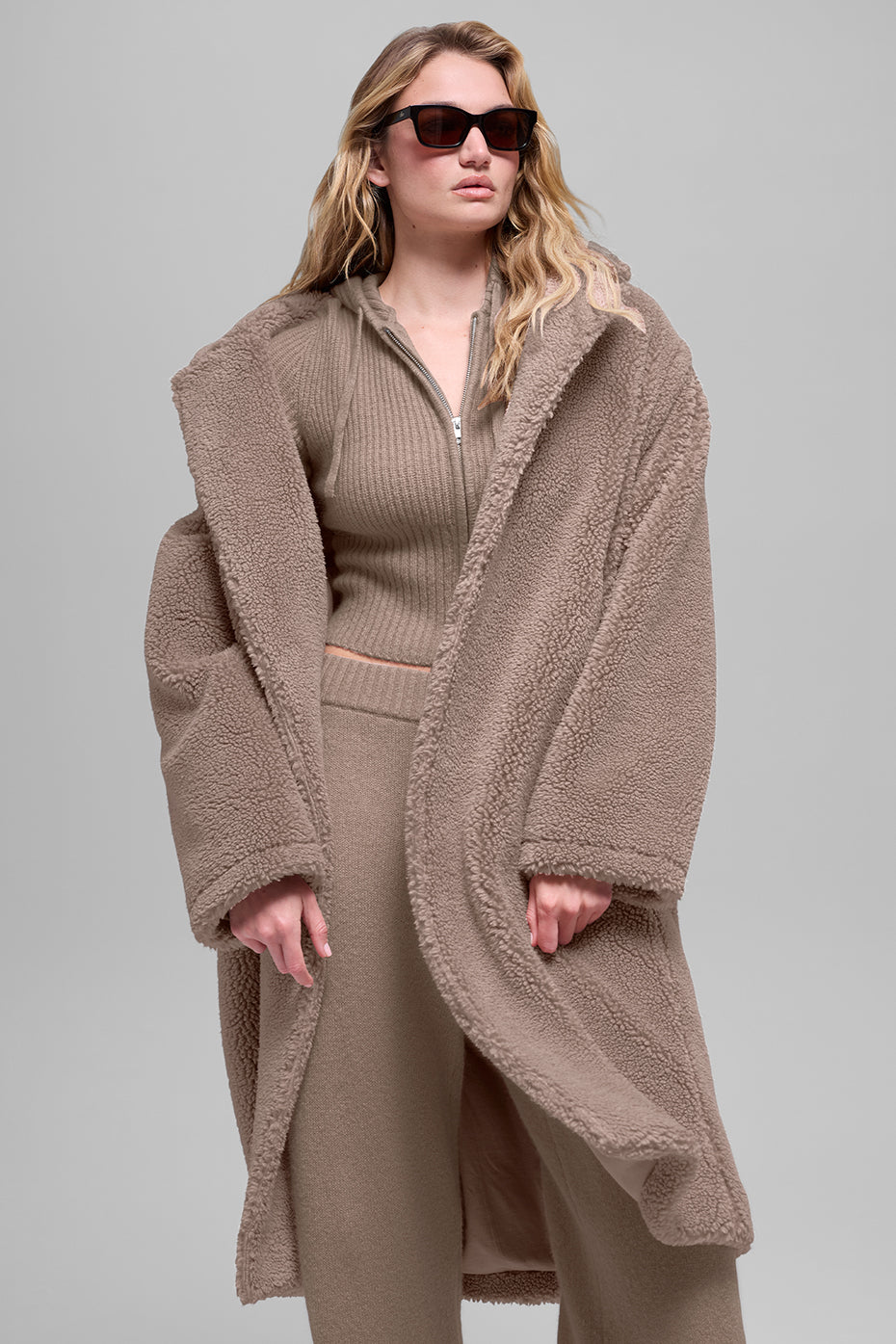 Oversized Sherpa Trench - Chai Latte