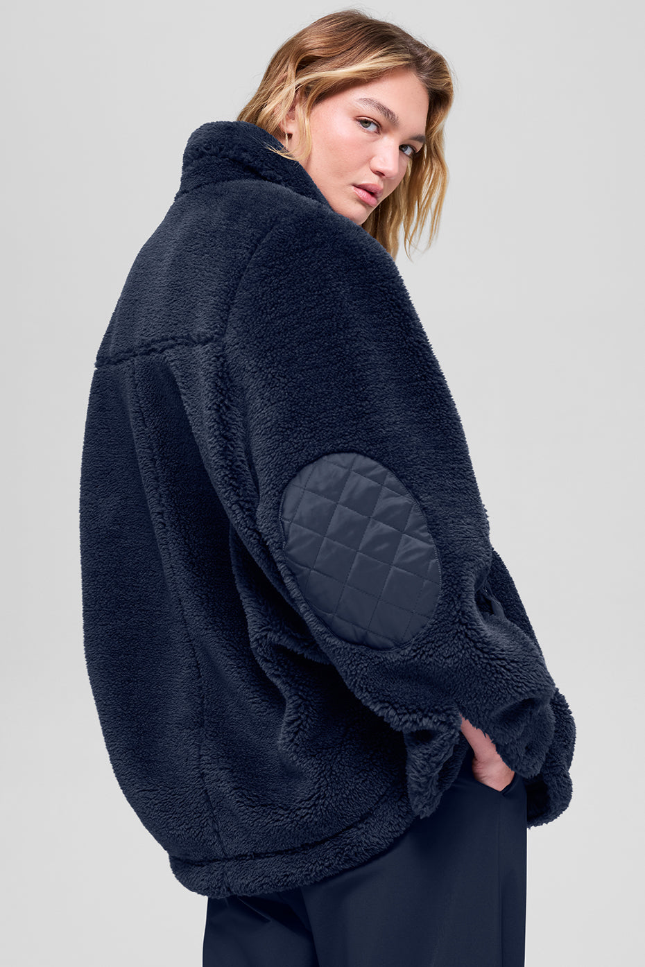 Sherpa Edge Shacket - Navy