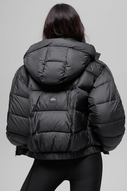Aspen Love Puffer Jacket - Black