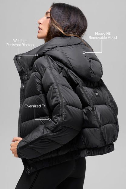 Aspen Love Puffer Jacket - Black