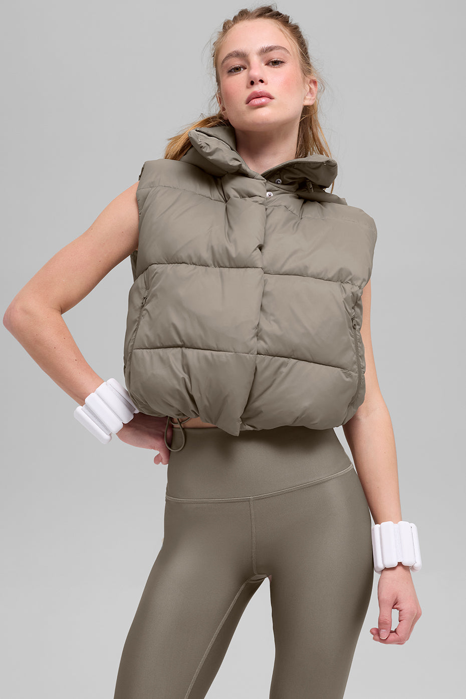 Gold Rush Puffer Vest - Light Cocoa