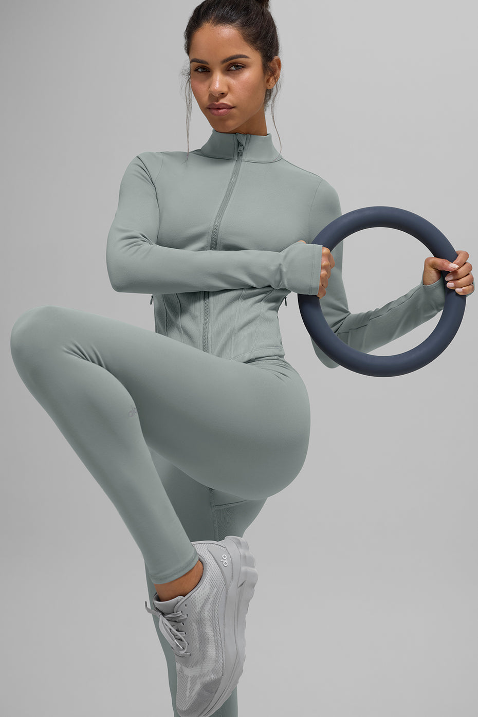 Airbrush Corset Full Zip Jacket - Lunar Grey