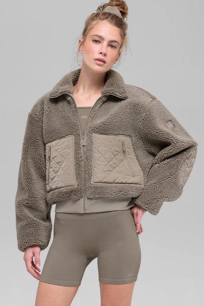 Sherpa Edge Bomber - Light Cocoa