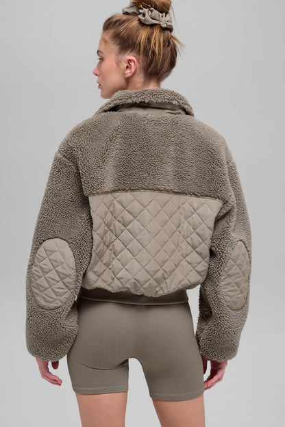 Sherpa Edge Bomber - Light Cocoa