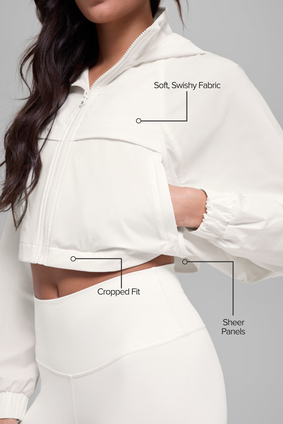 Cropped Playmaker Jacket - Ivory