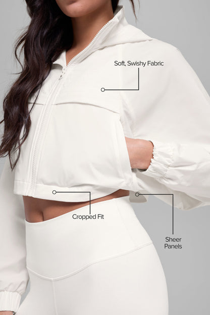 Cropped Playmaker Jacket - Ivory