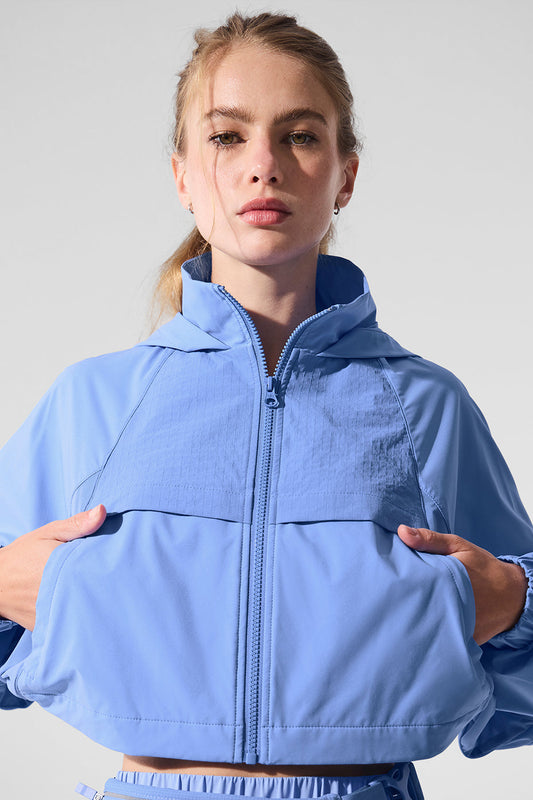 Cropped Playmaker Jacket - Crystal Clear Blue