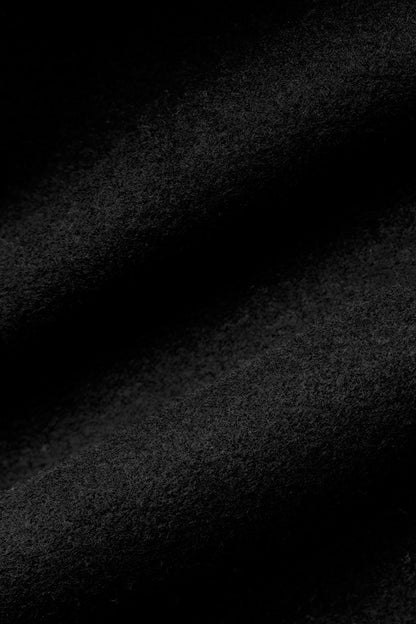 Wool Cropped Metro Trench - Black