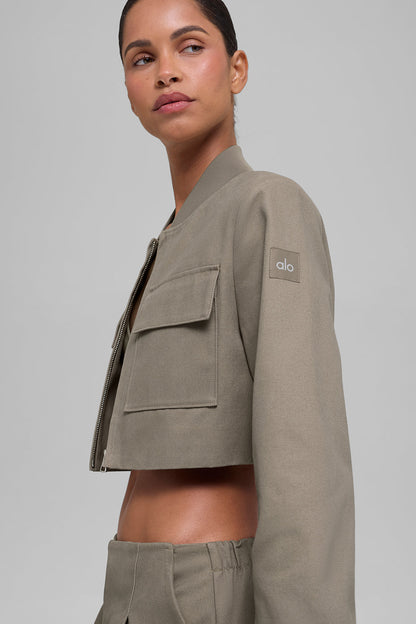 Cropped Main Character Jacket - Light Cocoa