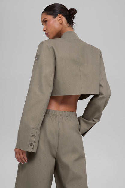 Cropped Main Character Jacket - Light Cocoa