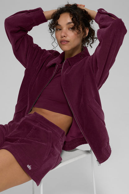 Micro Corduroy On Duty Jacket - Burgundy