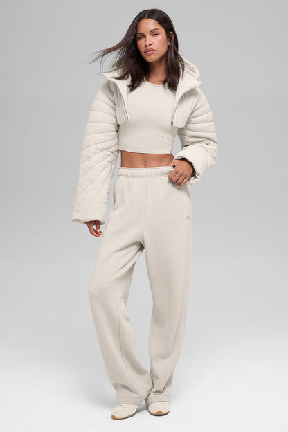 Quilted Starlight Puffer Shrug - Bone