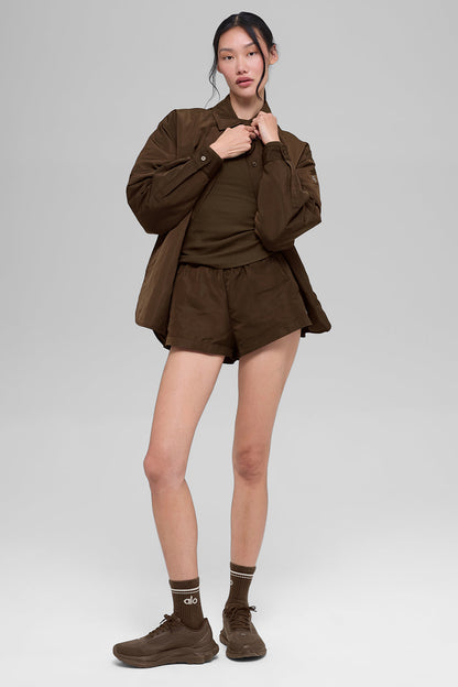 Socialite Shacket - Espresso