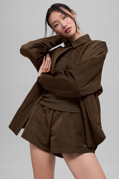 Socialite Shacket - Espresso