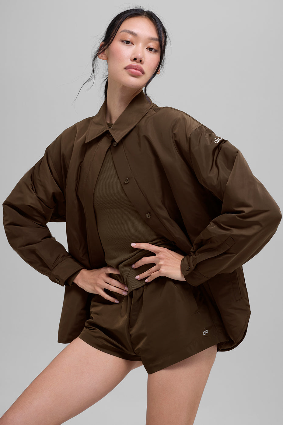 Socialite Shacket - Espresso