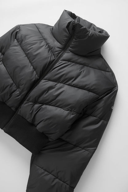 Cropped Atmosphere Puffer - Black