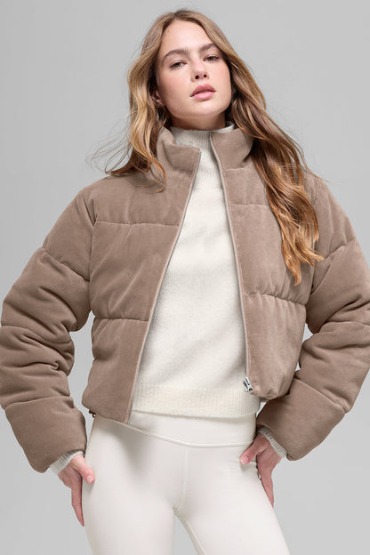 Micro Corduroy Dreamy Puffer - Chai Latte