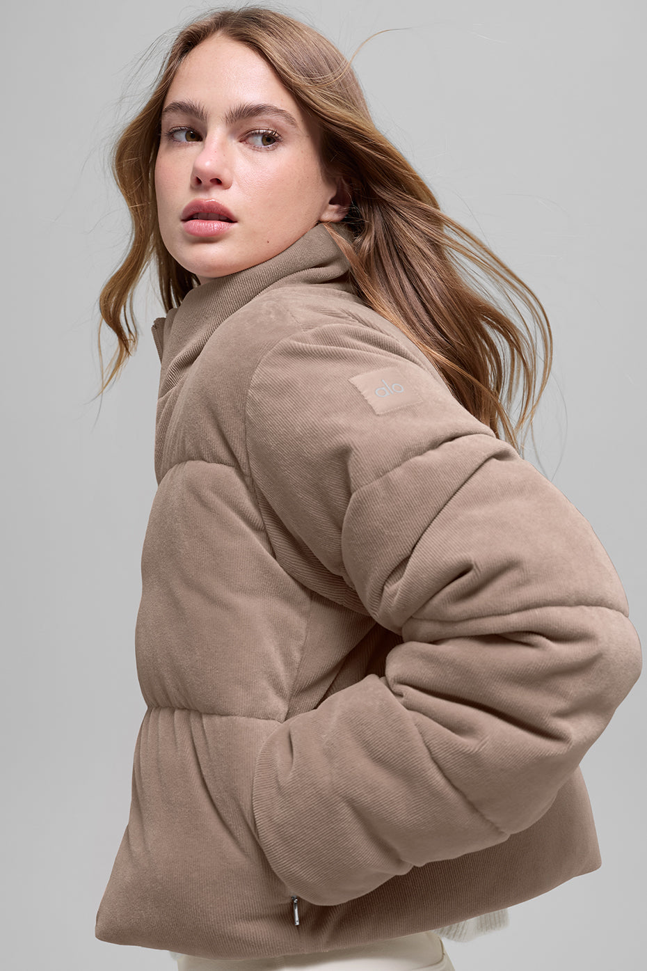 Micro Corduroy Dreamy Puffer - Chai Latte
