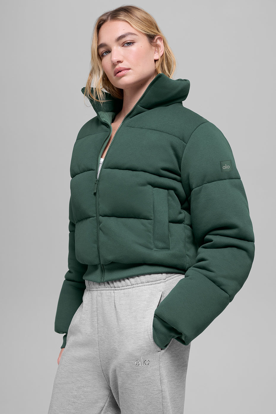Sweatshirt Puffer - Clover Green