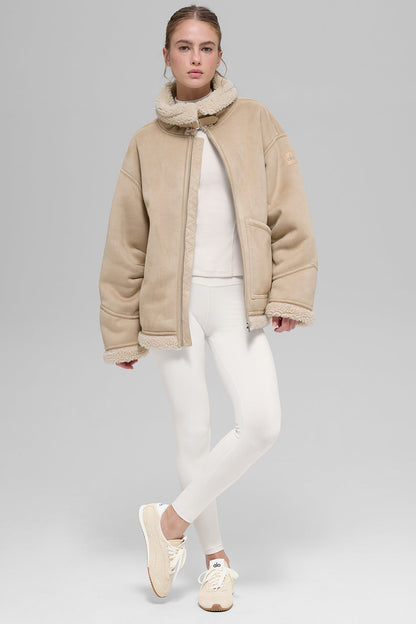 Faux Shearling Grand Jacket - Woodland Tan