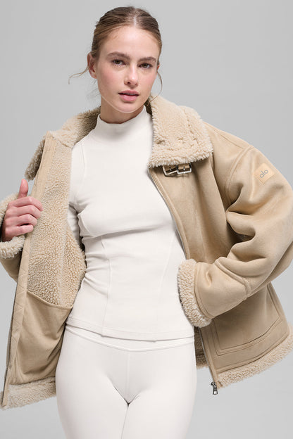 Faux Shearling Grand Jacket - Woodland Tan