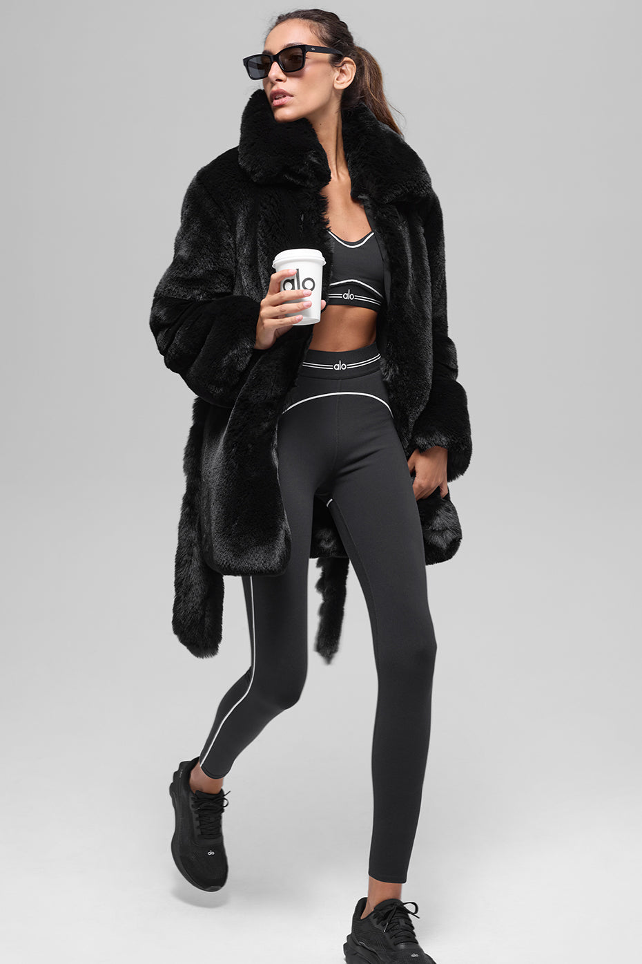 Faux Fur Starstruck Coat - Black