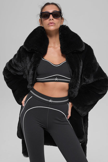 Faux Fur Starstruck Coat - Black