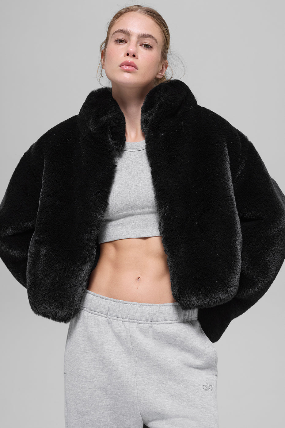 Faux Fur Allure Jacket - Black