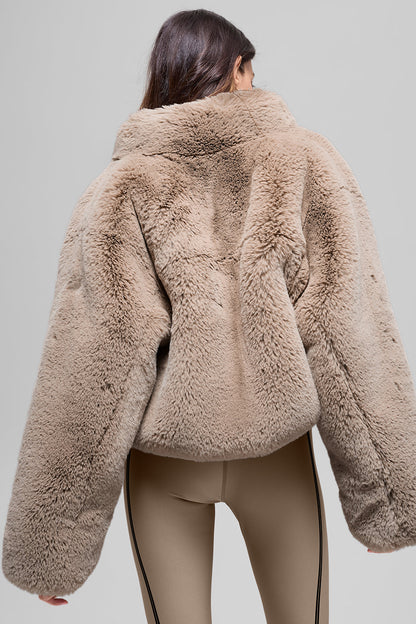 Faux Fur Allure Jacket - Oat
