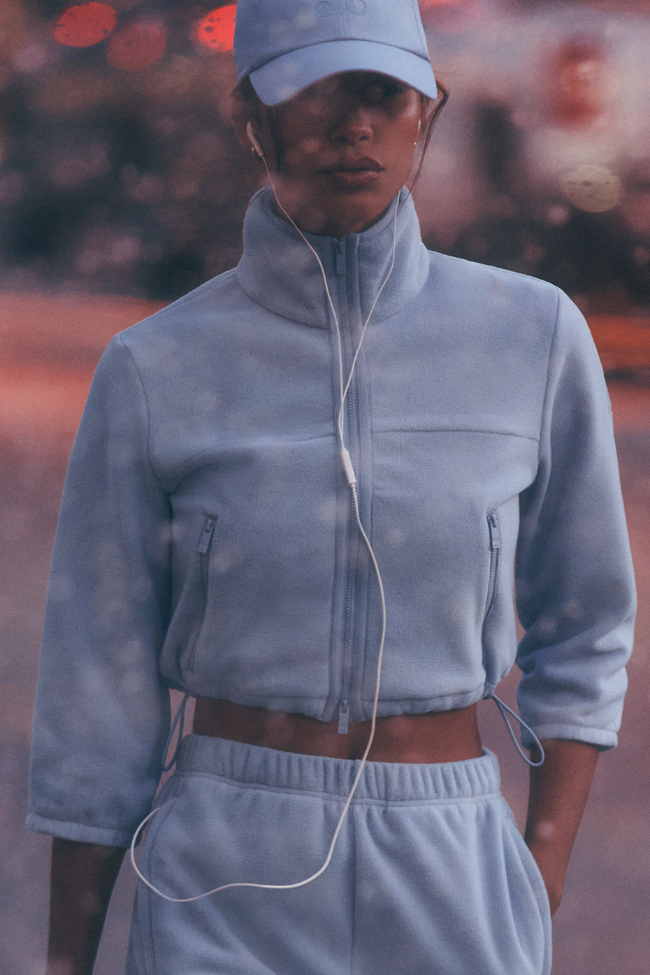 Polar Fleece Retreat Cropped Jacket - Winter Frost