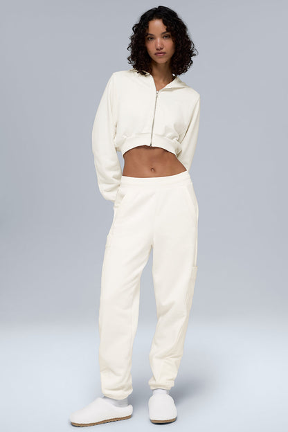 Polar Fleece Wintry Mix Pant - Ivory