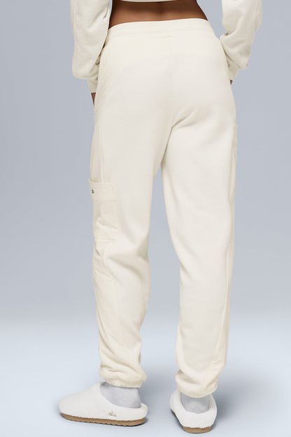 Polar Fleece Wintry Mix Pant - Ivory