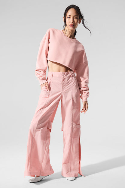 High-Waist Voyager Trouser - Pink Quartz