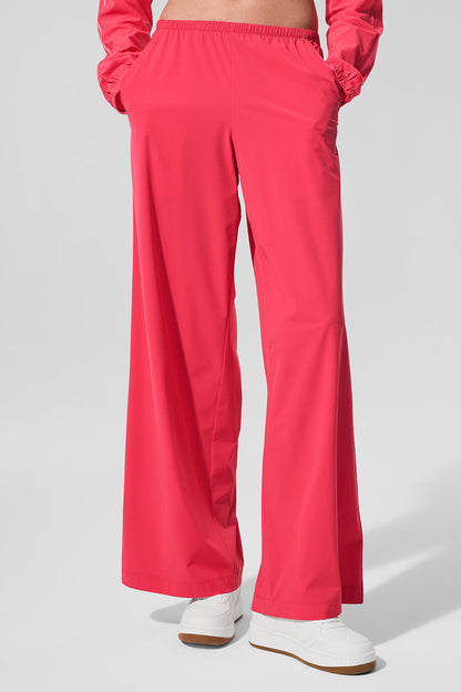 Breezy Wide Leg Pant (Long) - Candy Red