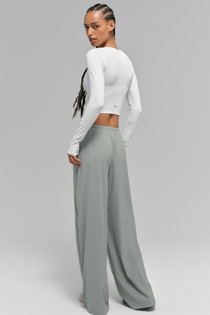 Breezy Wide Leg Pant (Long) - Lunar Grey