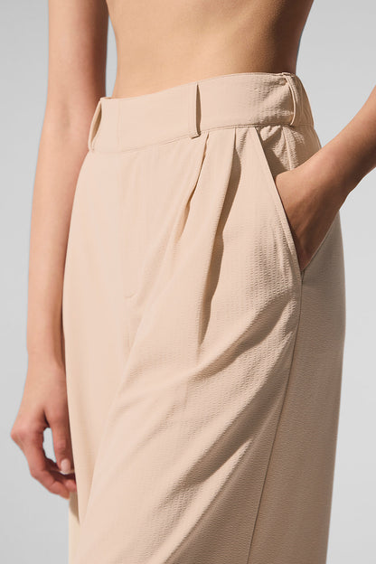 High-Waist Dreamscape Trouser (Regular) - Macadamia